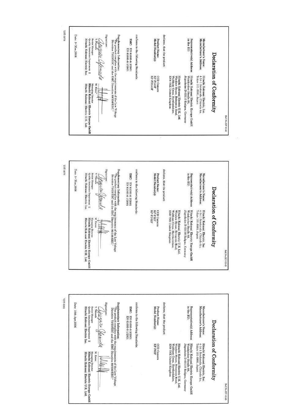 Hitachi KP-FD140F User Manual | Page 2 / 29