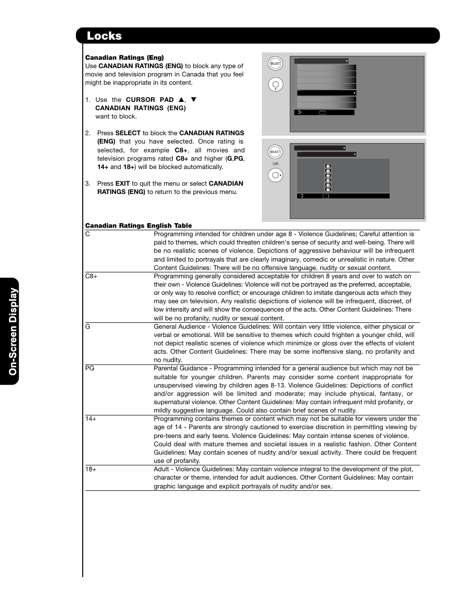 Locks | Hitachi L47V651 User Manual | Page 50 / 150