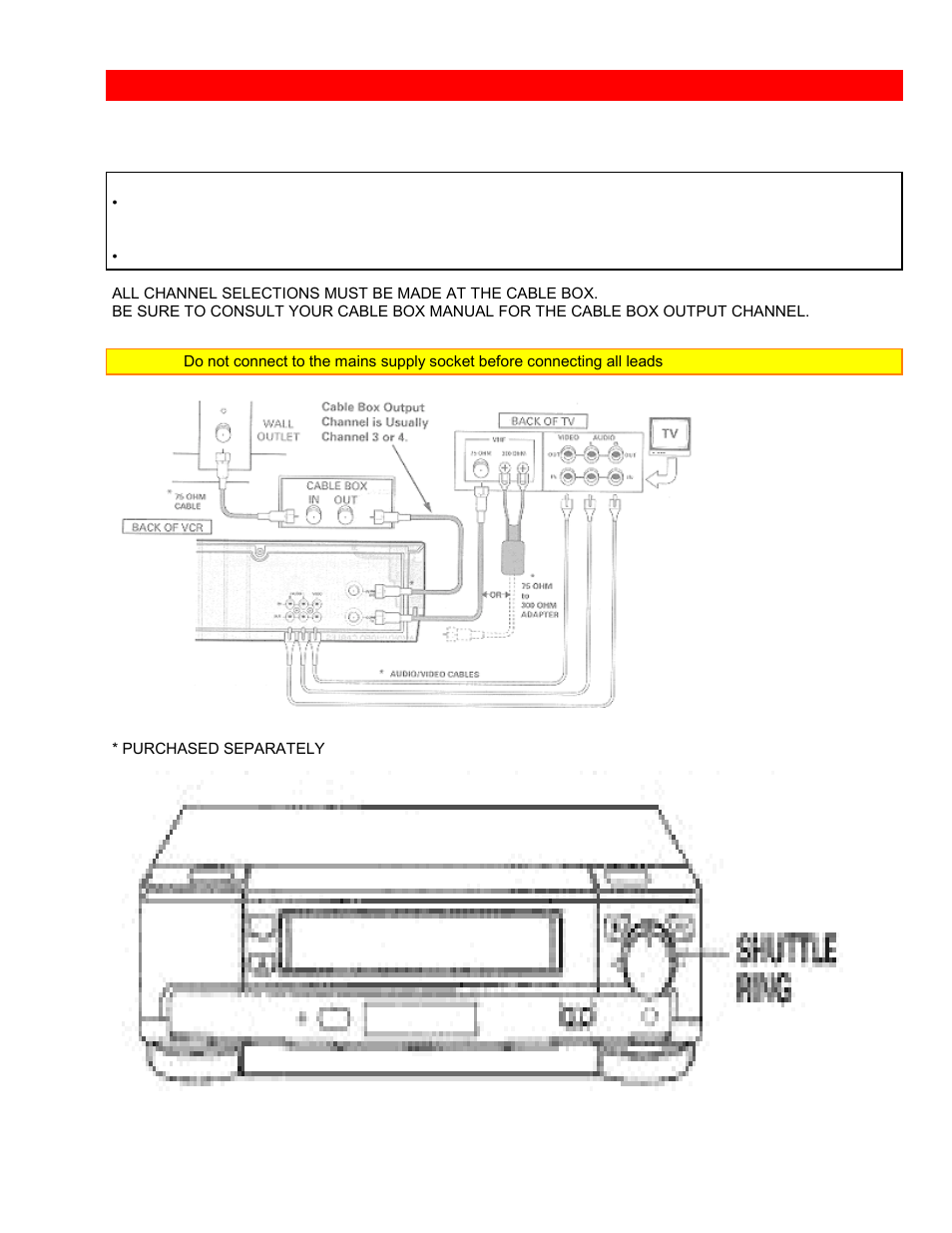 Advanced cable hookup -with cable box [f, With this hookup | Hitachi VTUX6430A User Manual | Page 22 / 77