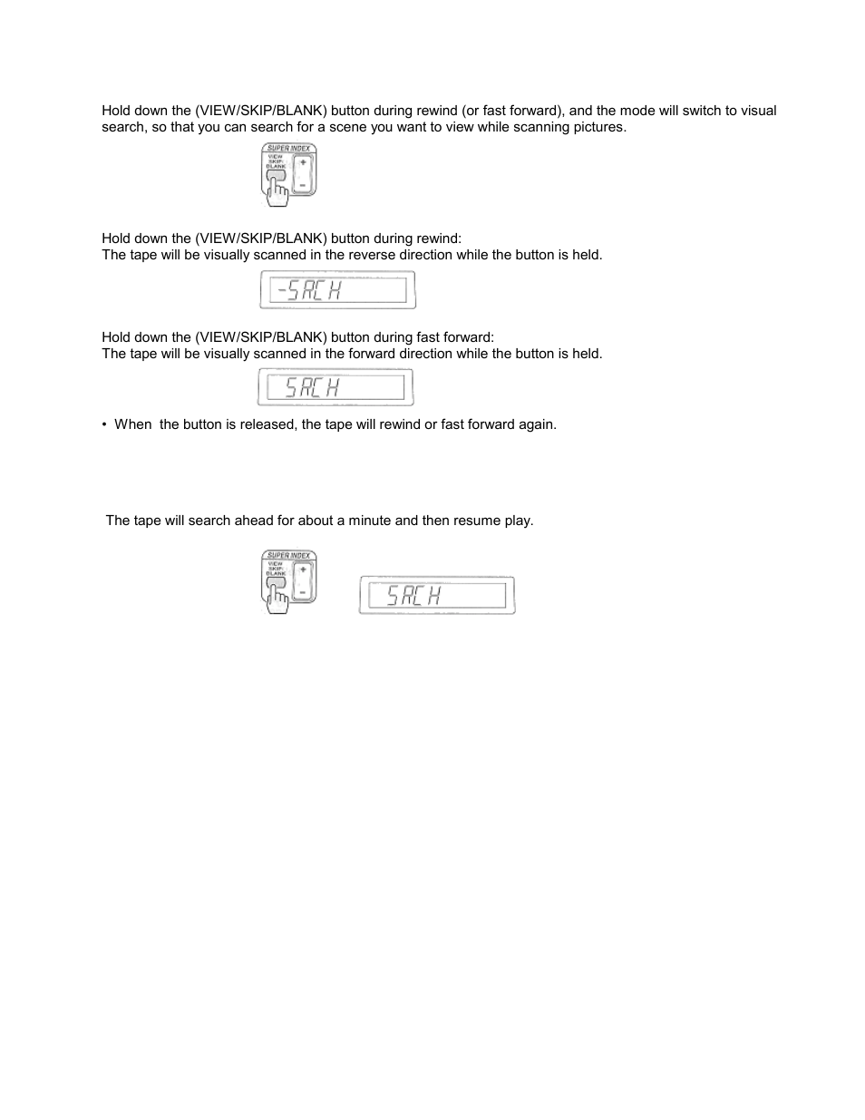 Skipping unnecessary scenes (skip playback) | Hitachi VTUX6430A User Manual | Page 45 / 77