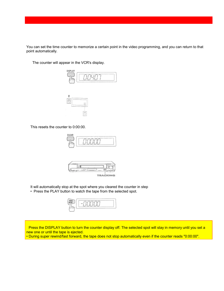 Index with the time counter, To find specific sections on a tape | Hitachi VTUX6430A User Manual | Page 48 / 77