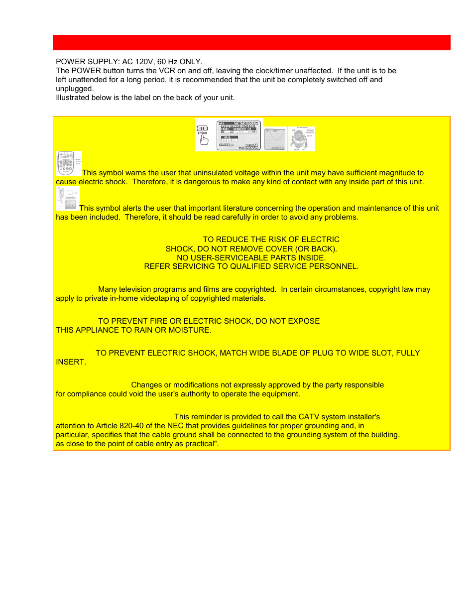 For your safety | Hitachi VTUX6430A User Manual | Page 5 / 77