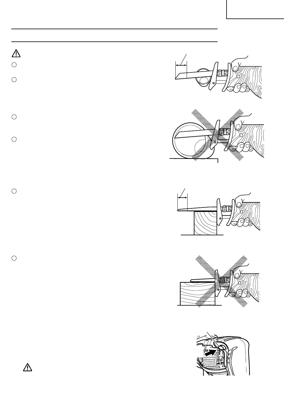 How to use the cordless reciprocating saw | Hitachi CR 18DL User Manual | Page 19 / 80