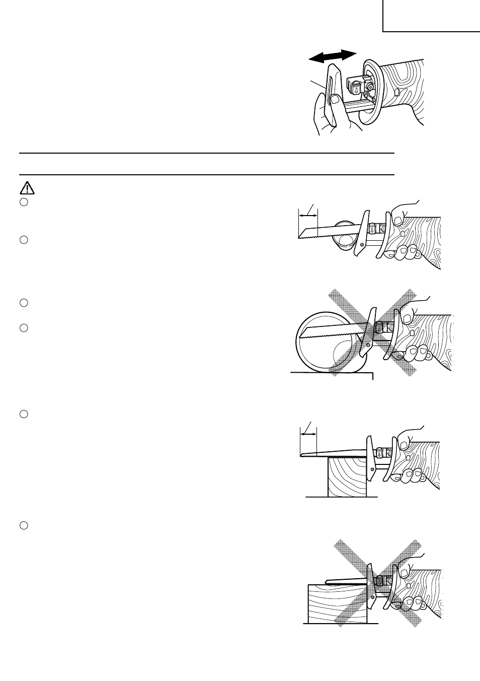 Comment utiliser la scie alternative à batterie | Hitachi CR 18DL User Manual | Page 43 / 80