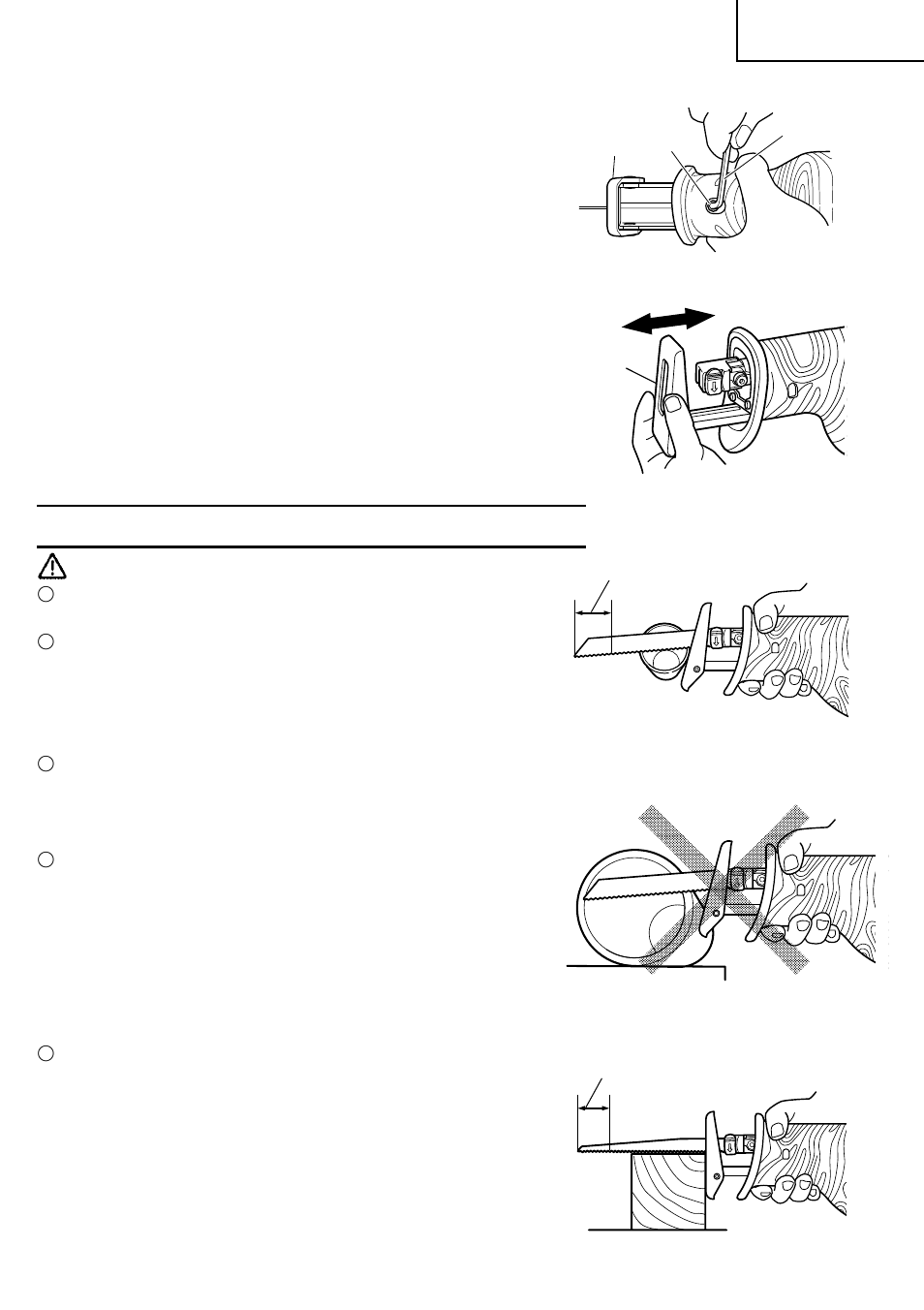 Como usar la sierra sable a batería | Hitachi CR 18DL User Manual | Page 67 / 80