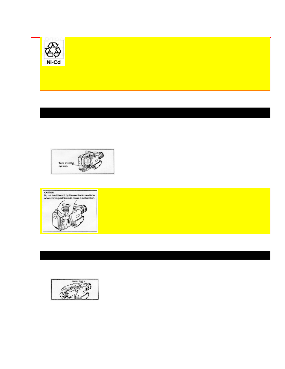 Adjusting the electronic viewfinder, Eyepiece adjustment | Hitachi VM-E56A User Manual | Page 19 / 64