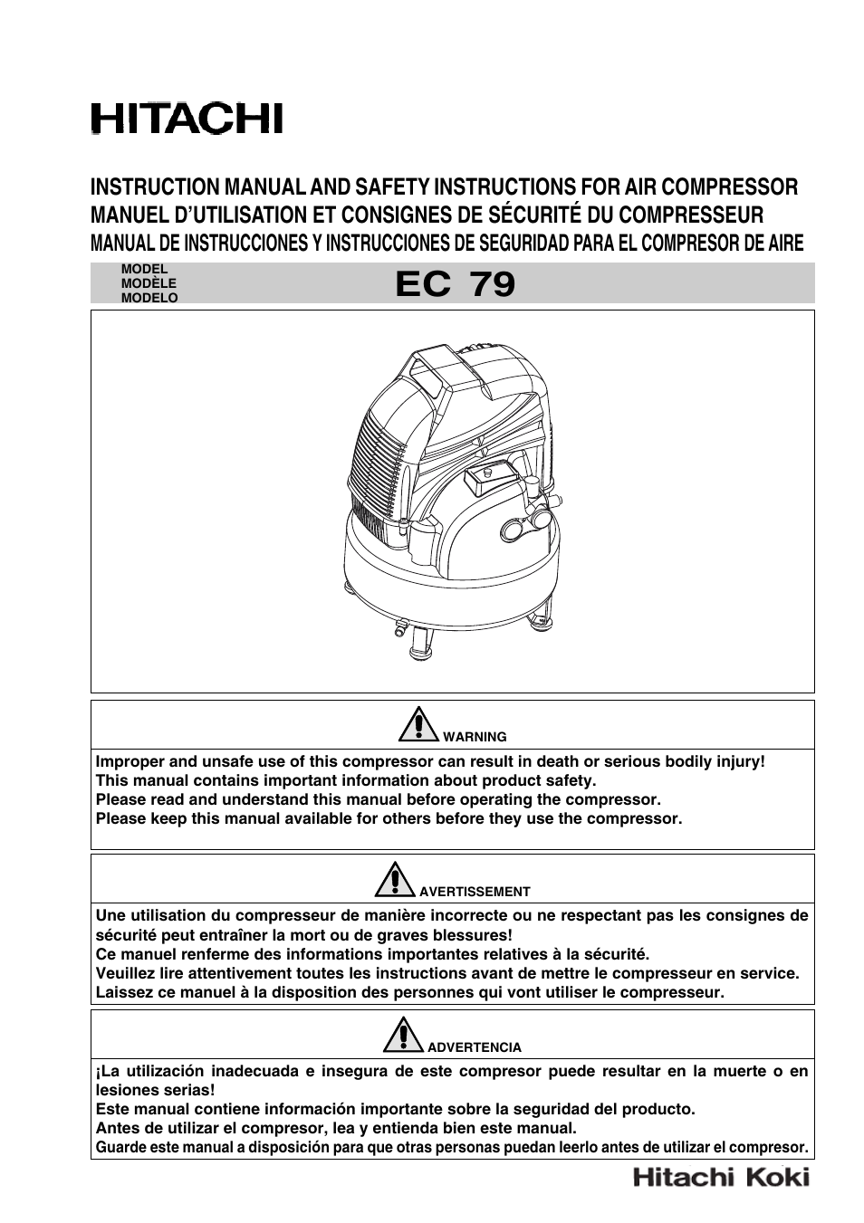 Hitachi EC 79 User Manual | 28 pages