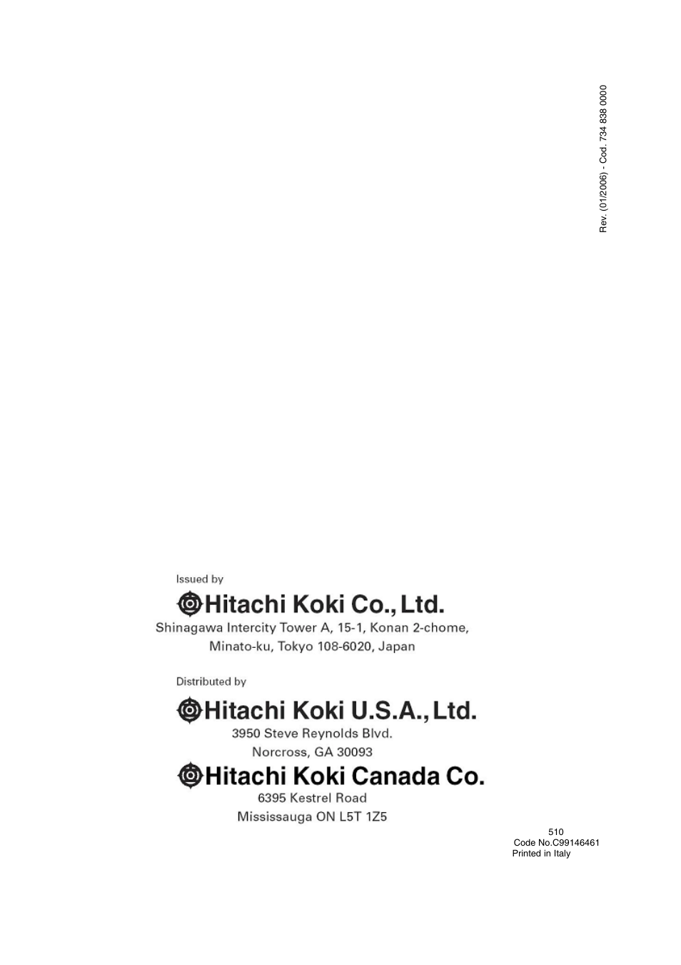 Hitachi EC 79 User Manual | Page 28 / 28
