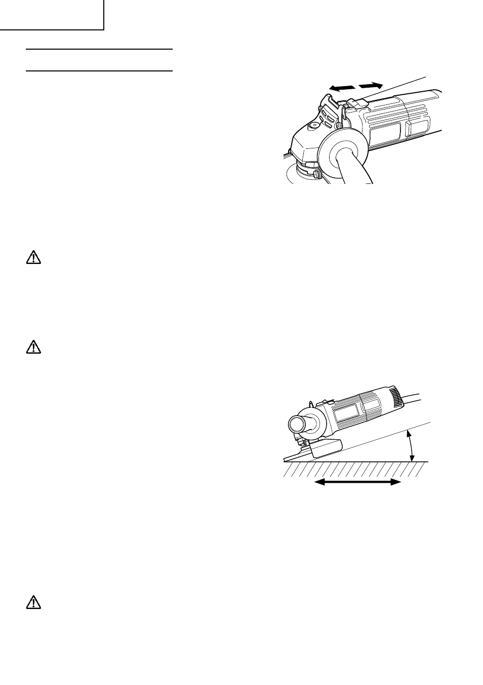 Warning, Grinder operation | Hitachi G 12S2 User Manual | Page 12 / 48