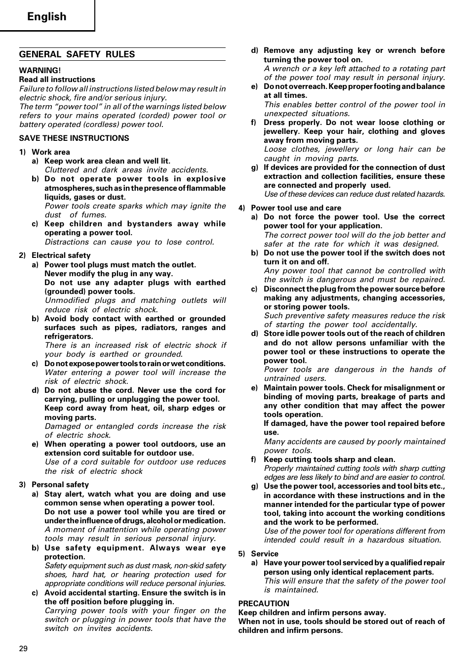 English | Hitachi DH 40MR User Manual | Page 30 / 42