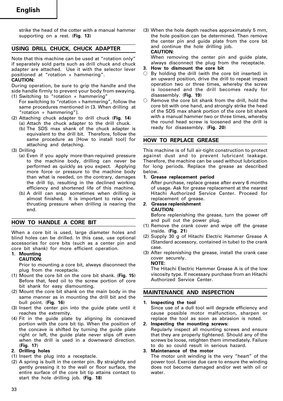 English | Hitachi DH 40MR User Manual | Page 34 / 42