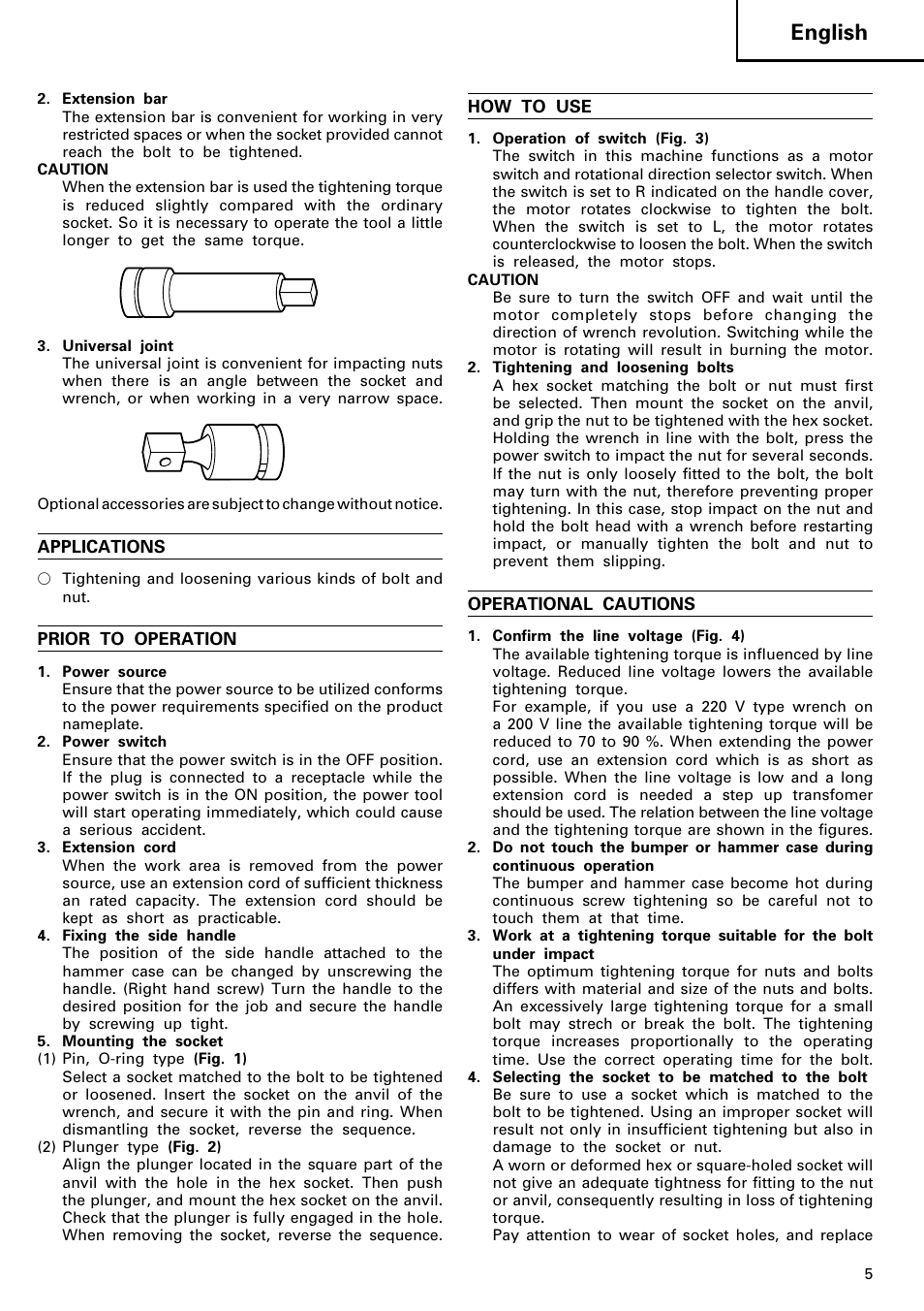 English | Hitachi WR 22SA User Manual | Page 6 / 21