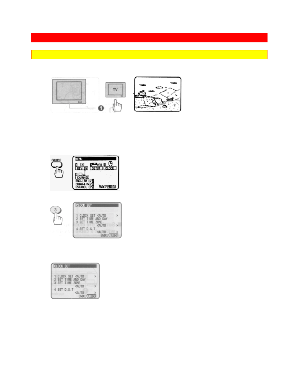 Setting the clock-automatic mode with cable box | Hitachi VT-FX623A User Manual | Page 19 / 65