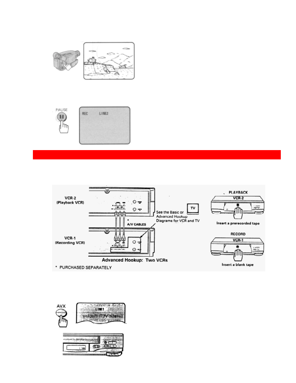 Copying from one vcr to another vcr (dubbing) | Hitachi VT-FX623A User Manual | Page 61 / 65