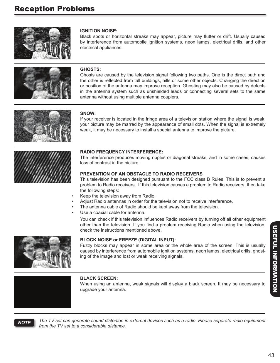 Reception problems | Hitachi L42S503 User Manual | Page 43 / 56