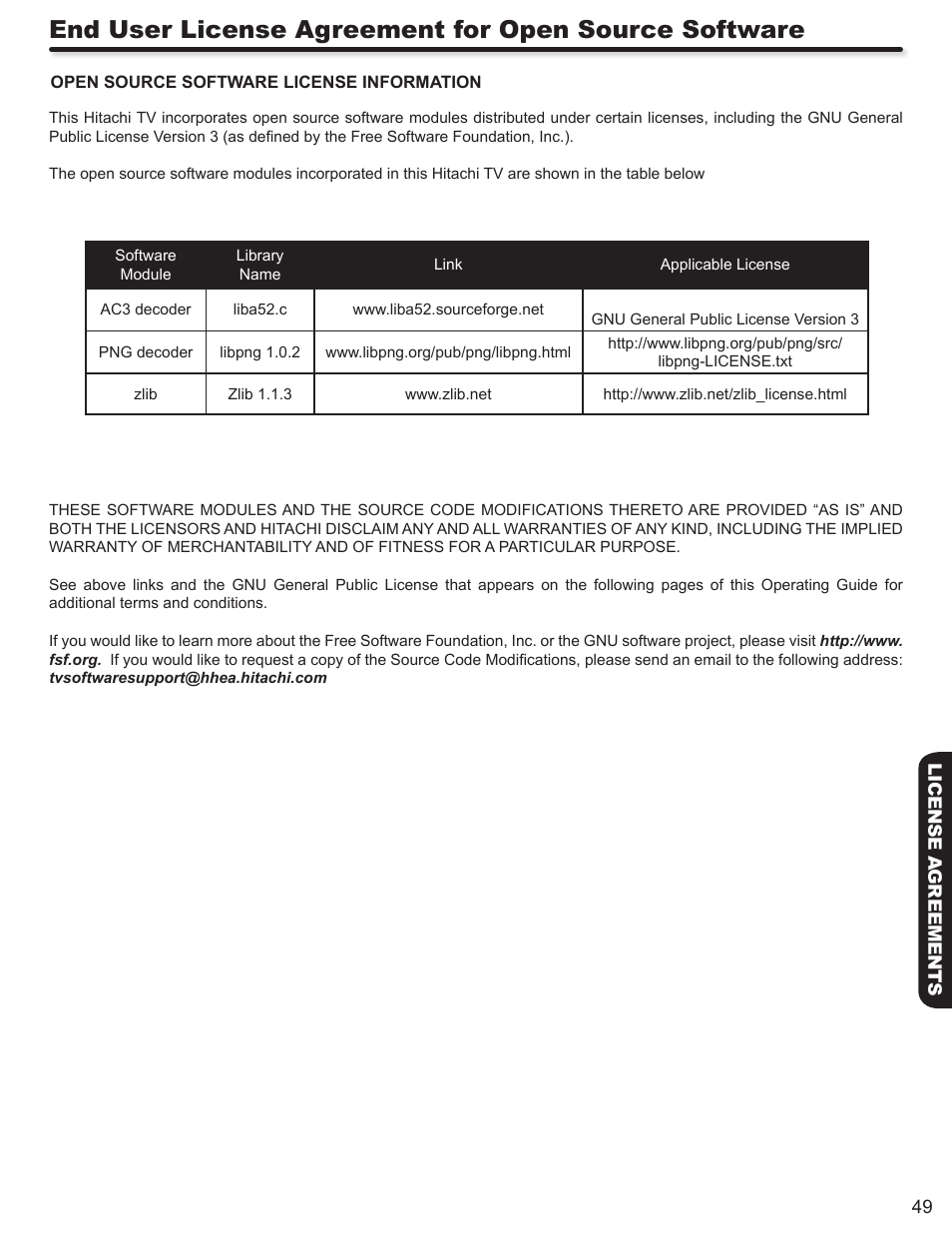 Hitachi L42S503 User Manual | Page 49 / 56