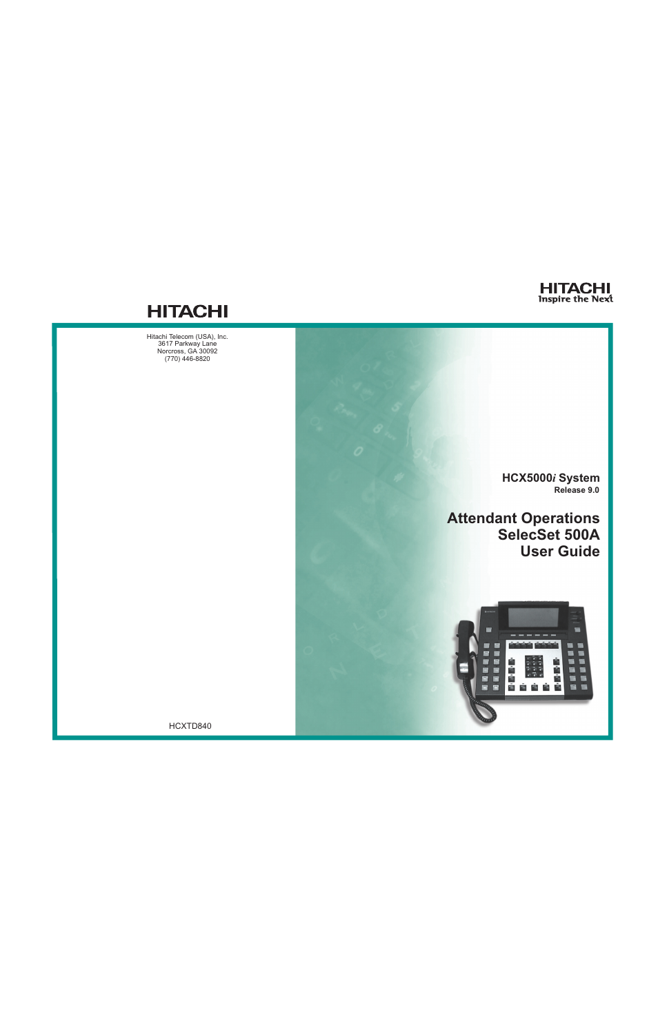 Hitachi HCX5000I User Manual | 189 pages