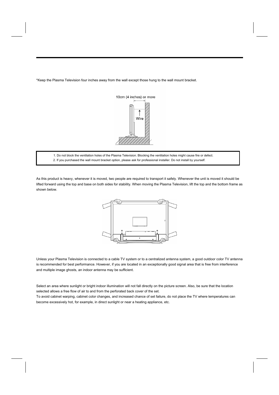 How to setup your new hitachi plasma television | Hitachi 42HDF52A User Manual | Page 9 / 52