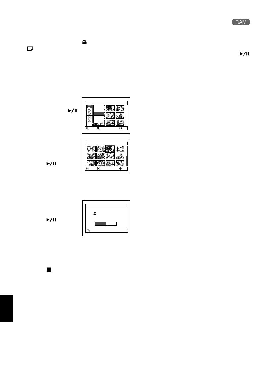 Copying stills on dvd-ram disc to card (copy) | Hitachi DZMV550A User Manual | Page 118 / 187