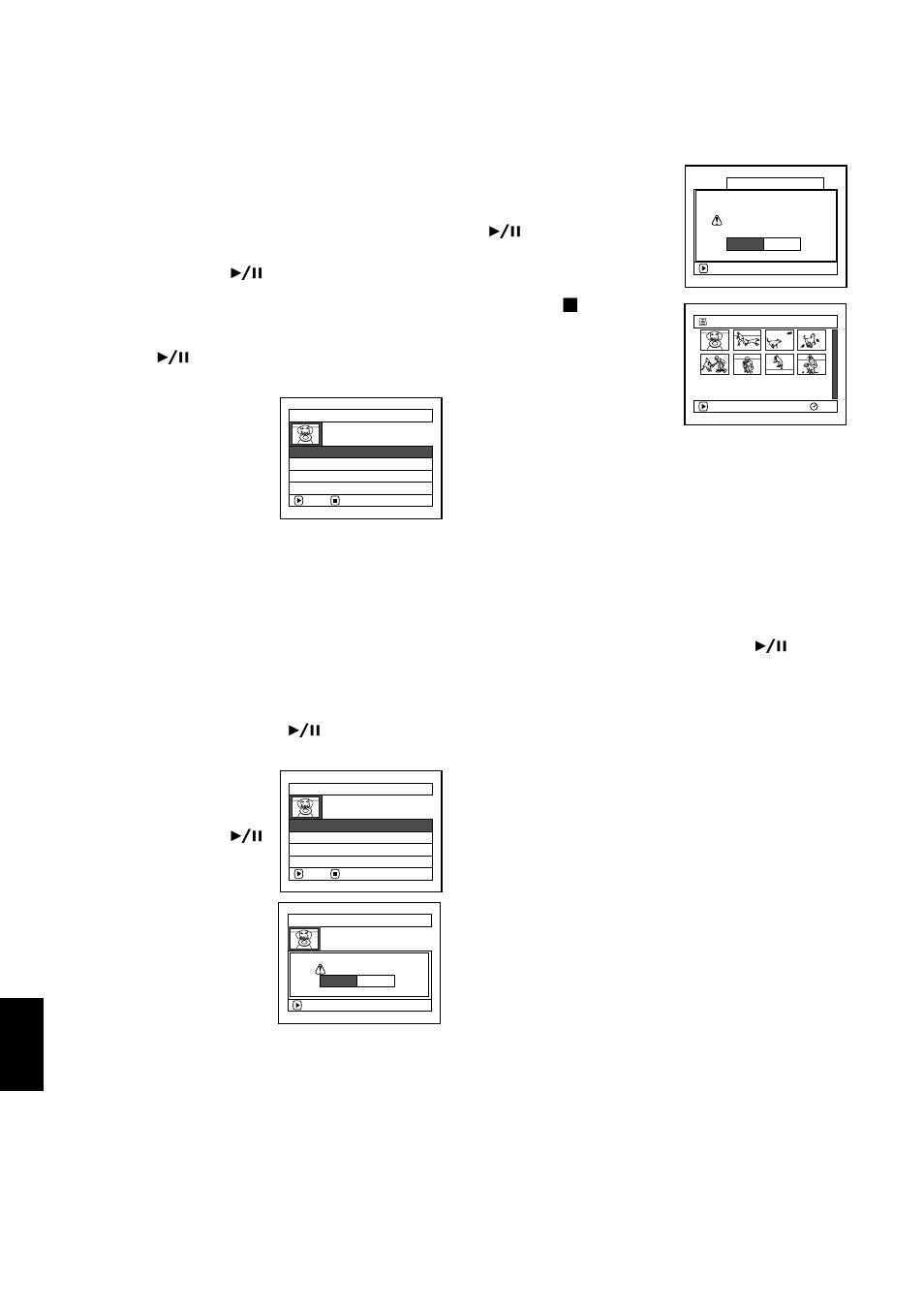 Changing title of play list (title), Deleting play list (delete) | Hitachi DZMV550A User Manual | Page 132 / 187