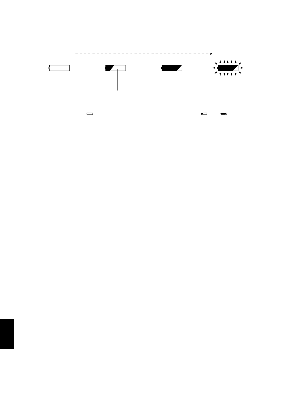 Battery remaining level indicator, Efficient use of battery | Hitachi DZMV550A User Manual | Page 42 / 187