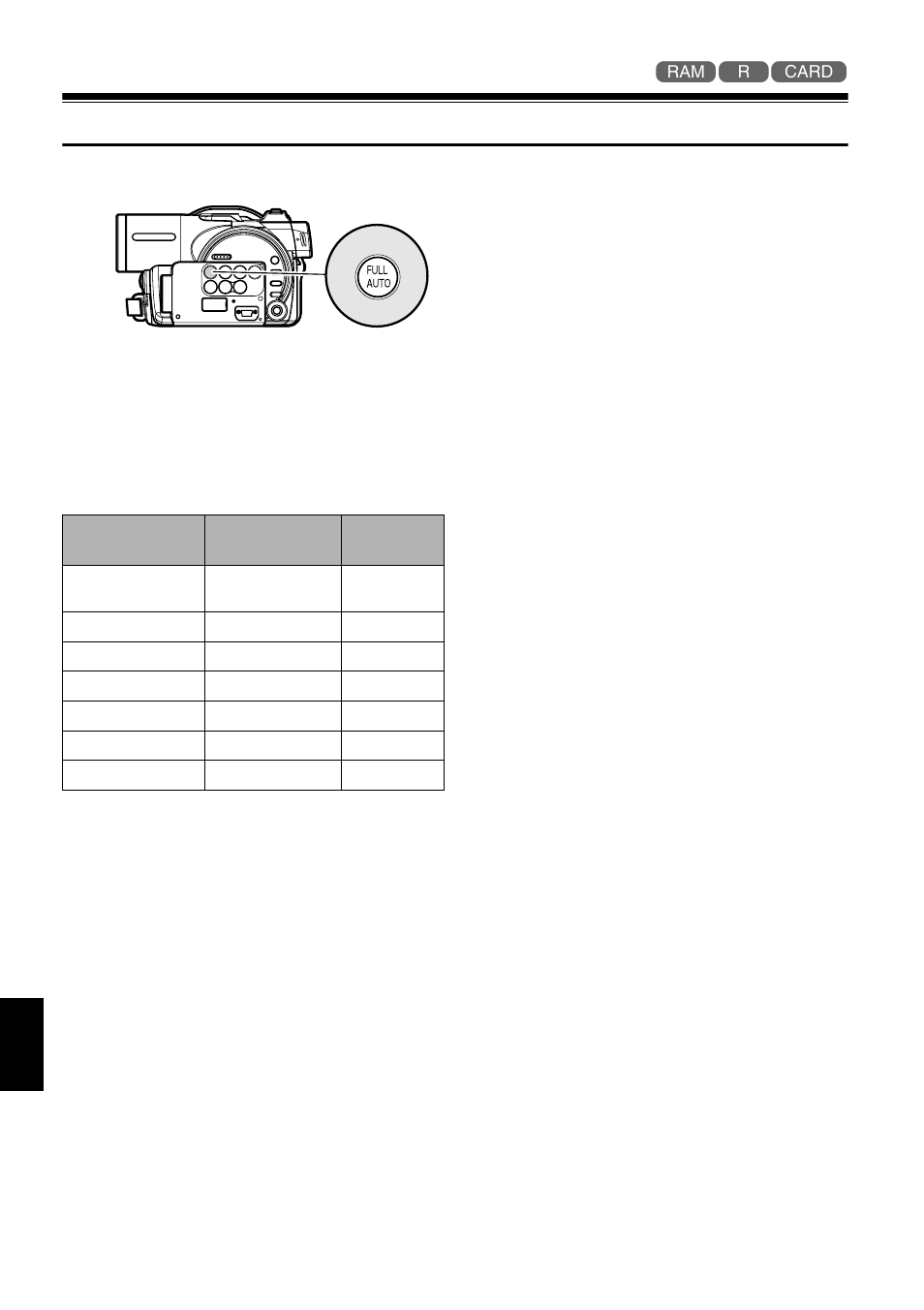 Using full auto function | Hitachi DZMV550A User Manual | Page 74 / 187