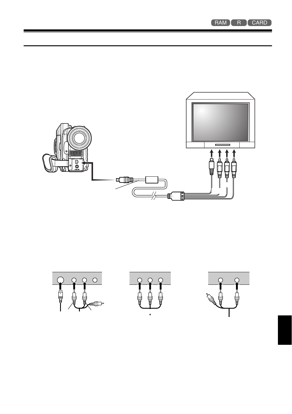 Viewing on tv screen, Connecting to a tv | Hitachi DZMV550A User Manual | Page 77 / 187