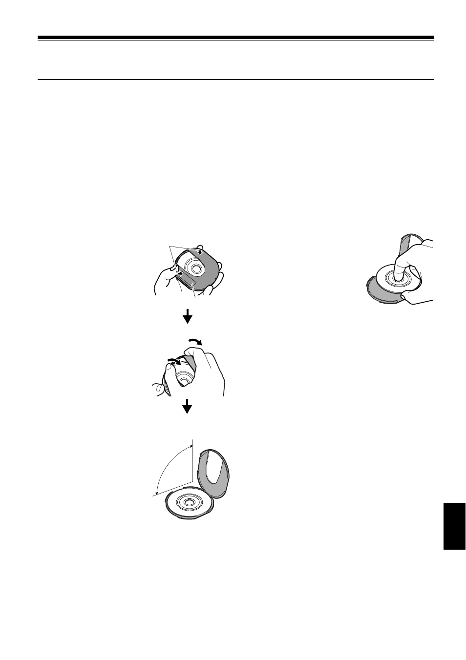 Removing and replacing from/in round dvd holder | Hitachi DZMV550A User Manual | Page 81 / 187