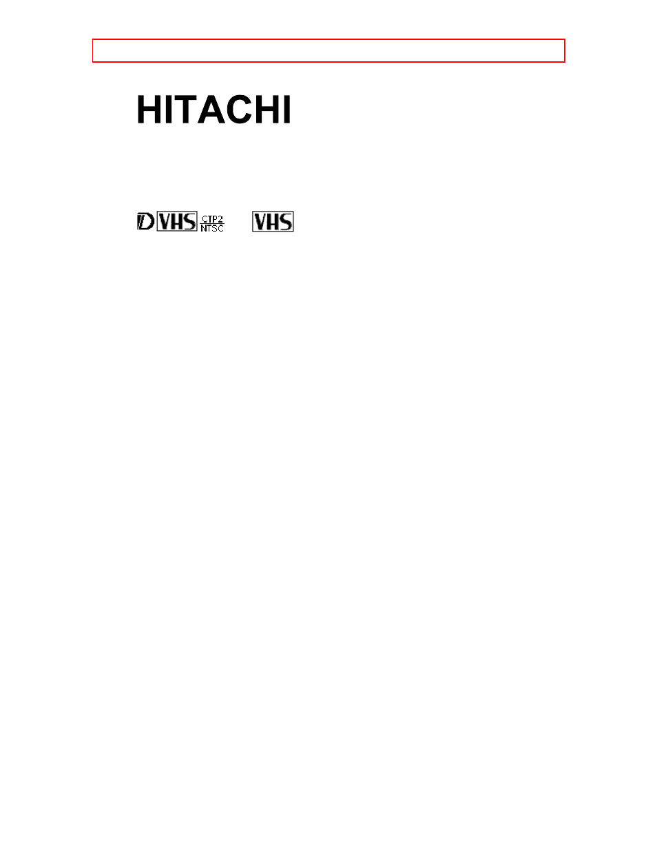 Hitachi VT-DX815A User Manual | 85 pages