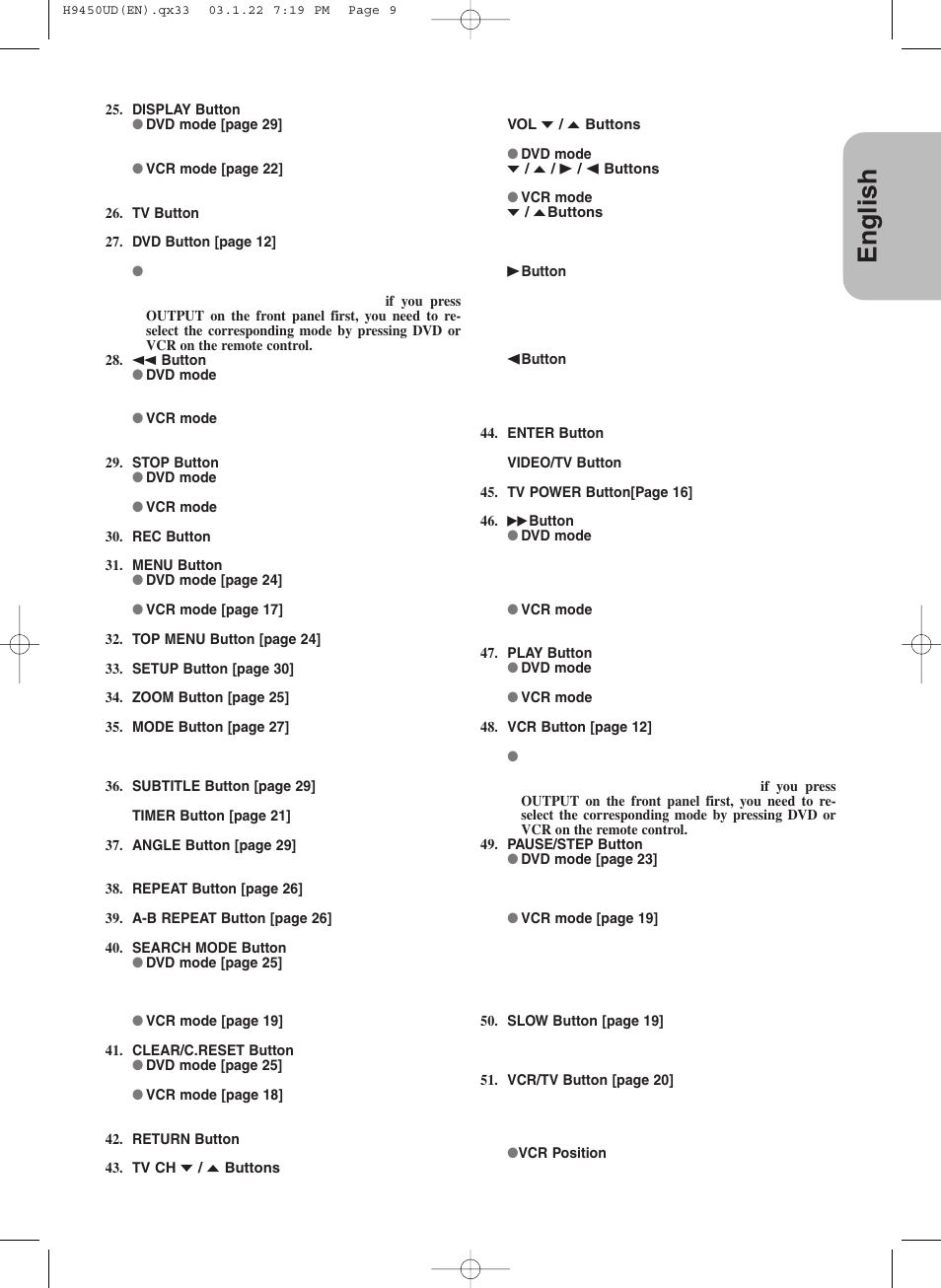 English | Hitachi DV-PF33U User Manual | Page 9 / 44