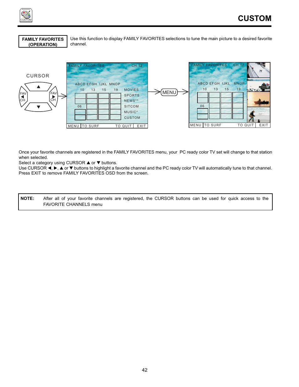 Custom | Hitachi UltraVision 36SDX88B User Manual | Page 42 / 80