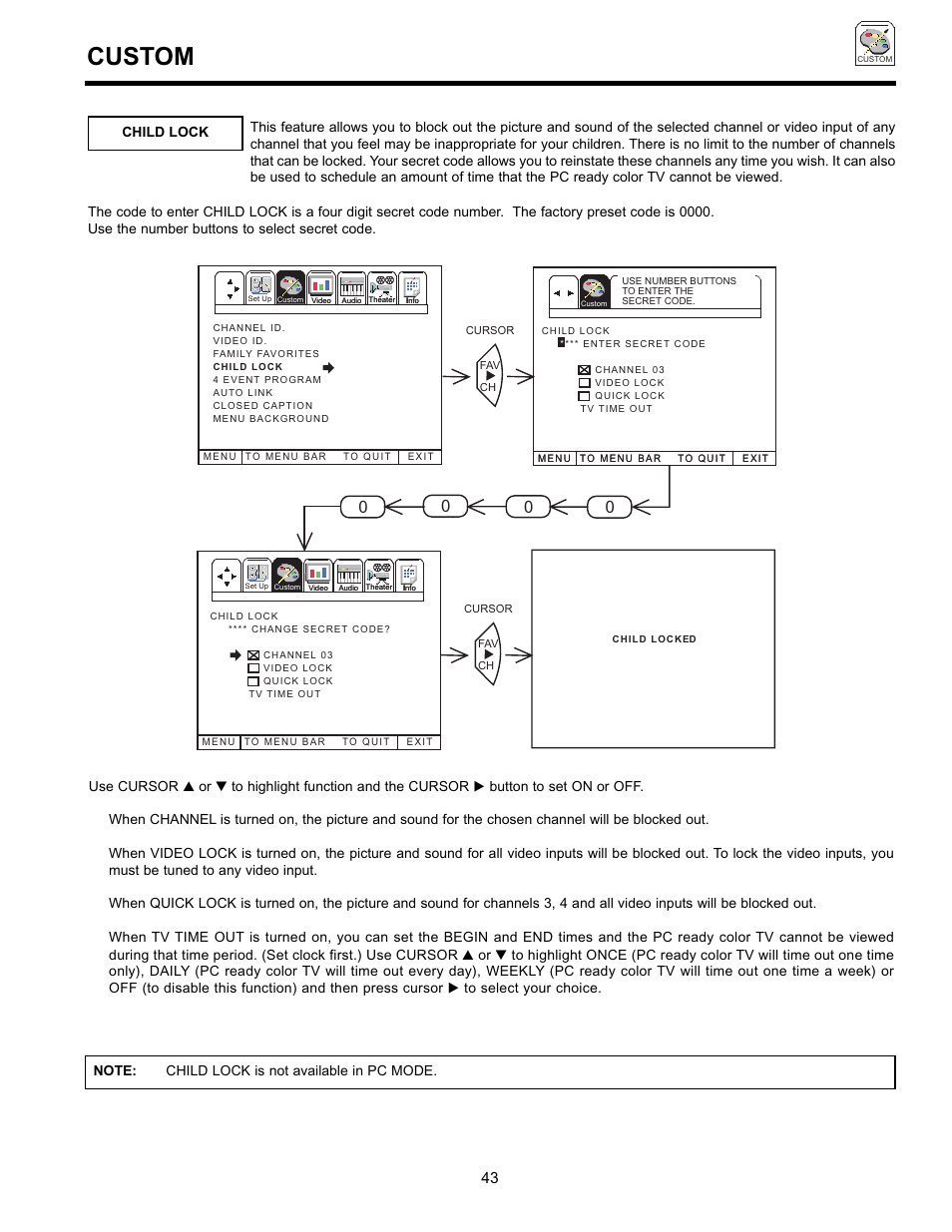Custom | Hitachi UltraVision 36SDX88B User Manual | Page 43 / 80