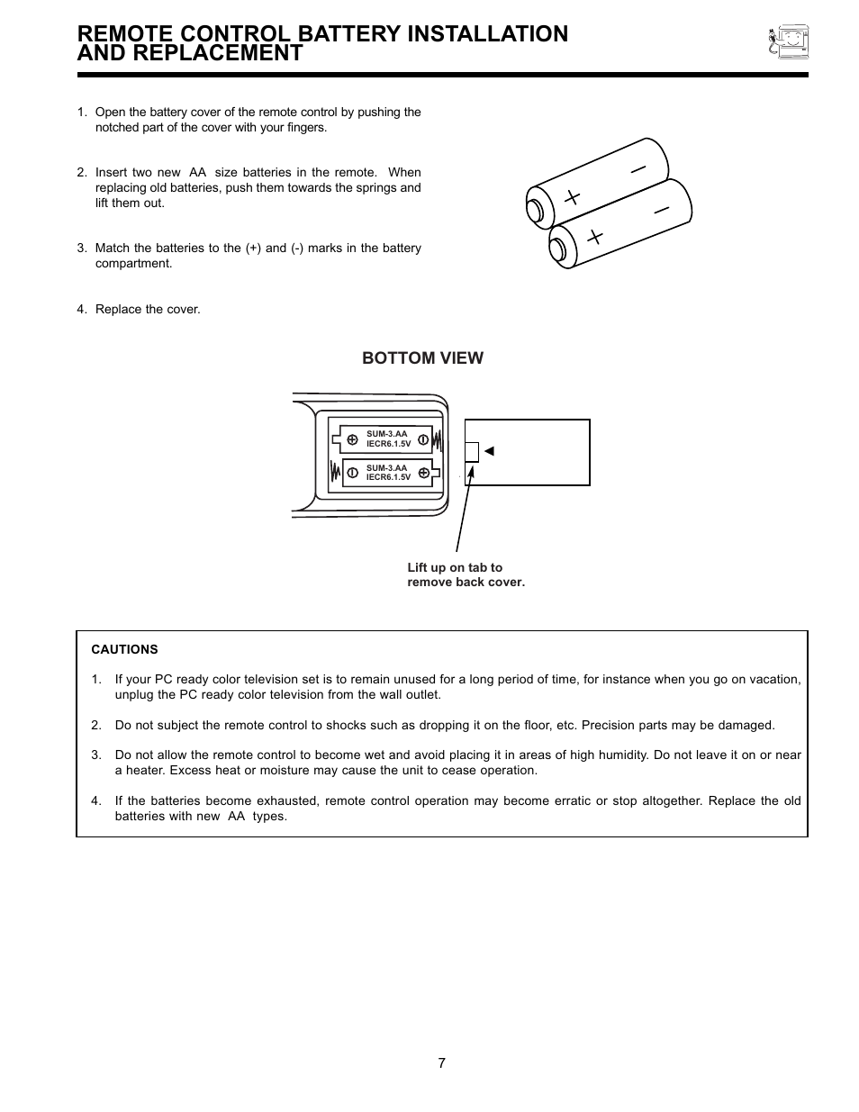 Bottom view | Hitachi UltraVision 36SDX88B User Manual | Page 7 / 80