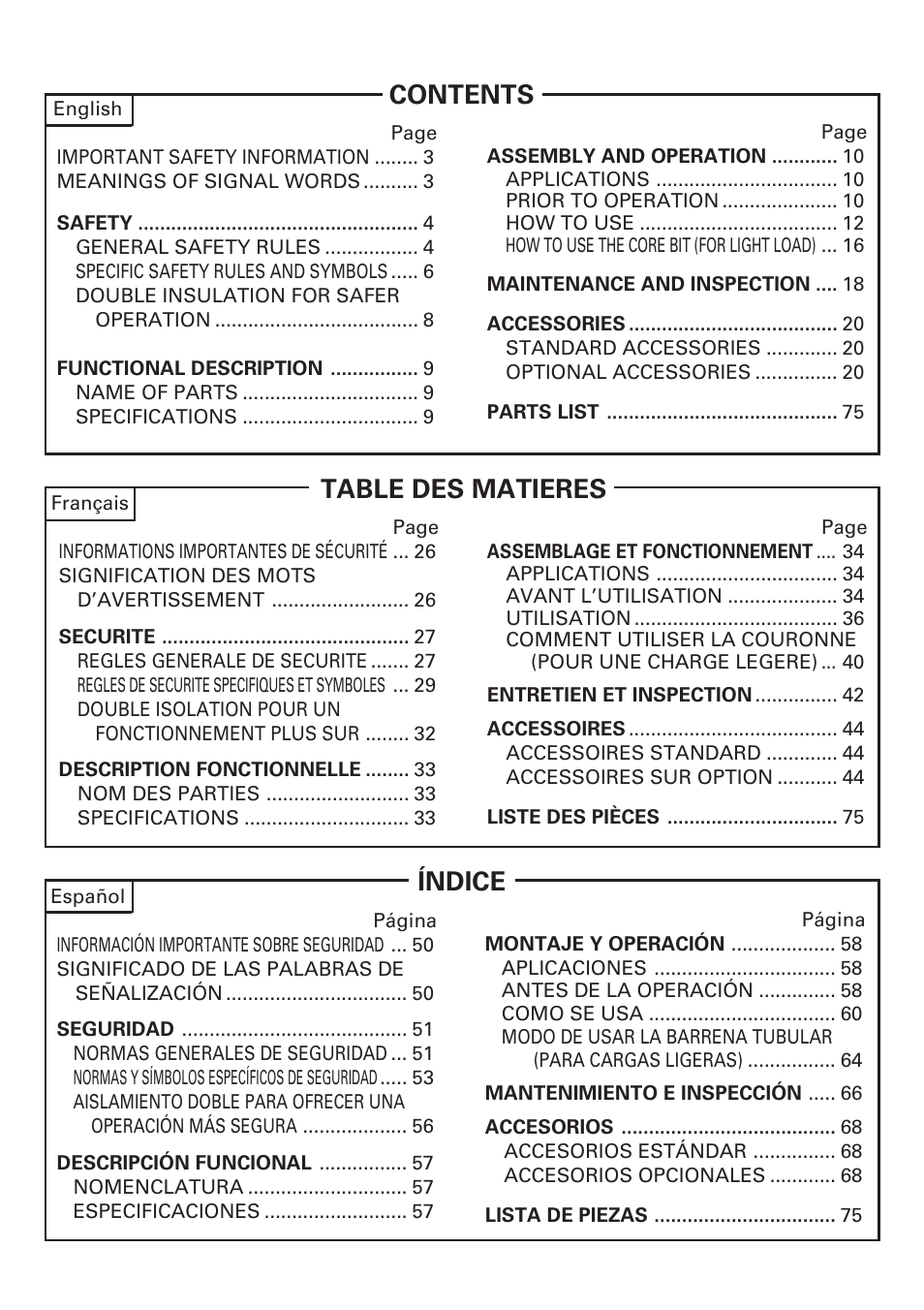 Hitachi DH 24 PF User Manual | Page 2 / 76