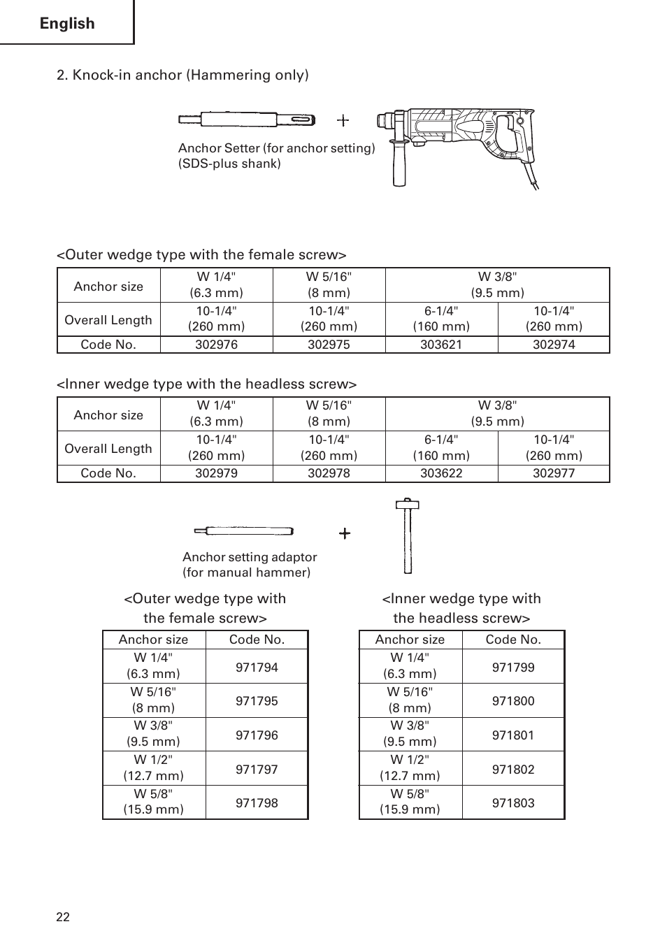 English | Hitachi DH 24 PF User Manual | Page 22 / 76