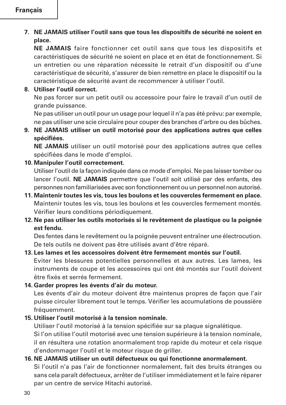 Hitachi DH 24 PF User Manual | Page 30 / 76