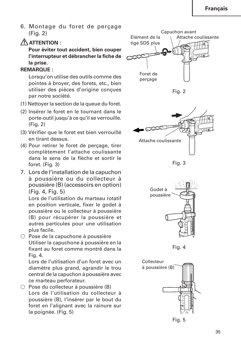 Hitachi DH 24 PF User Manual | Page 35 / 76