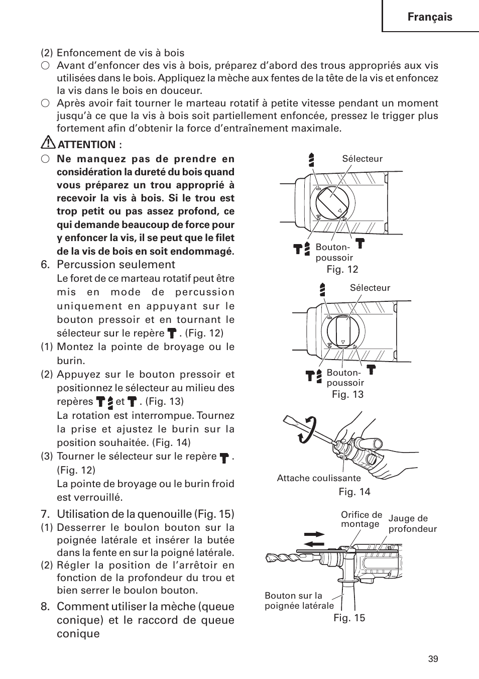 Hitachi DH 24 PF User Manual | Page 39 / 76