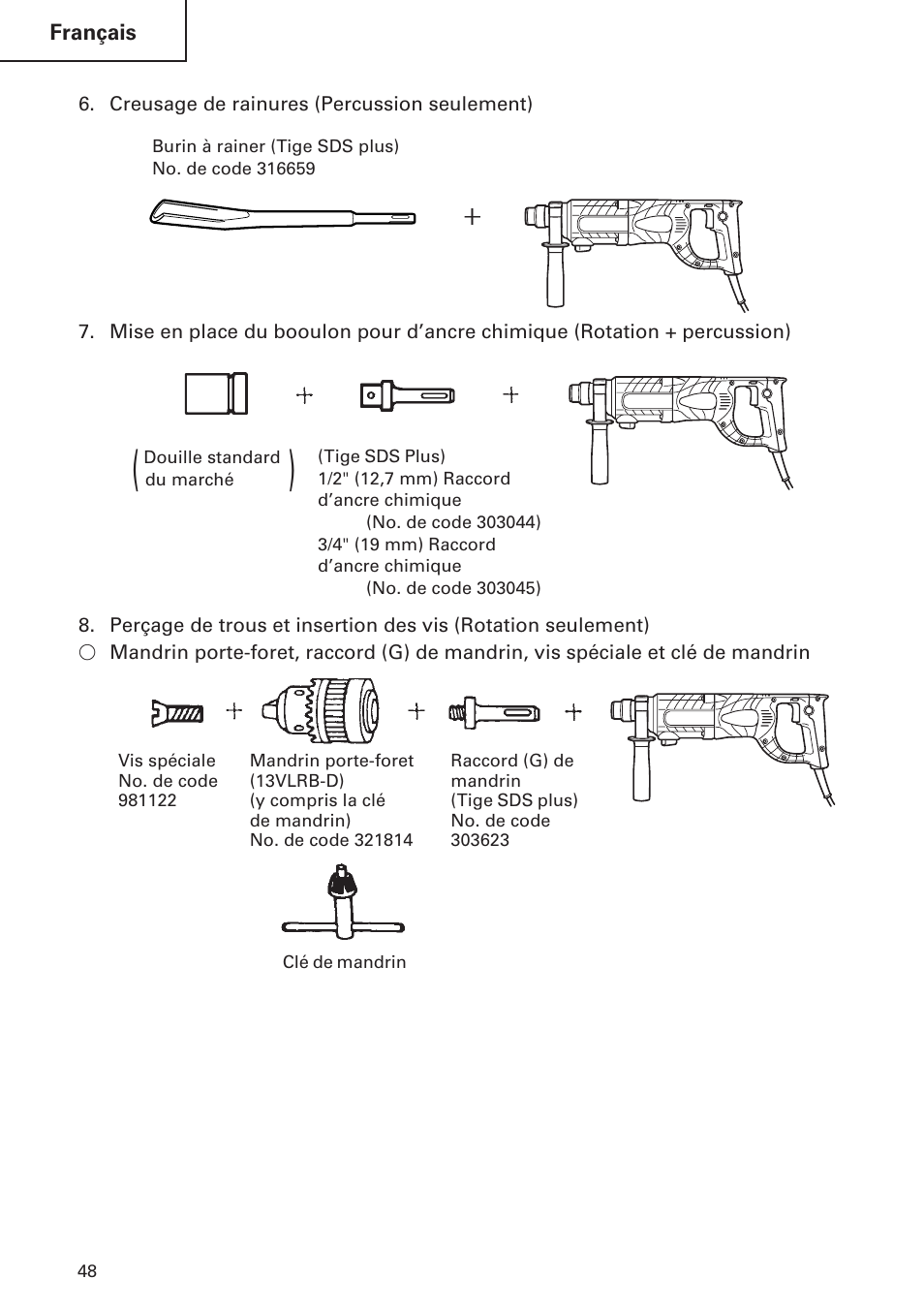 Hitachi DH 24 PF User Manual | Page 48 / 76