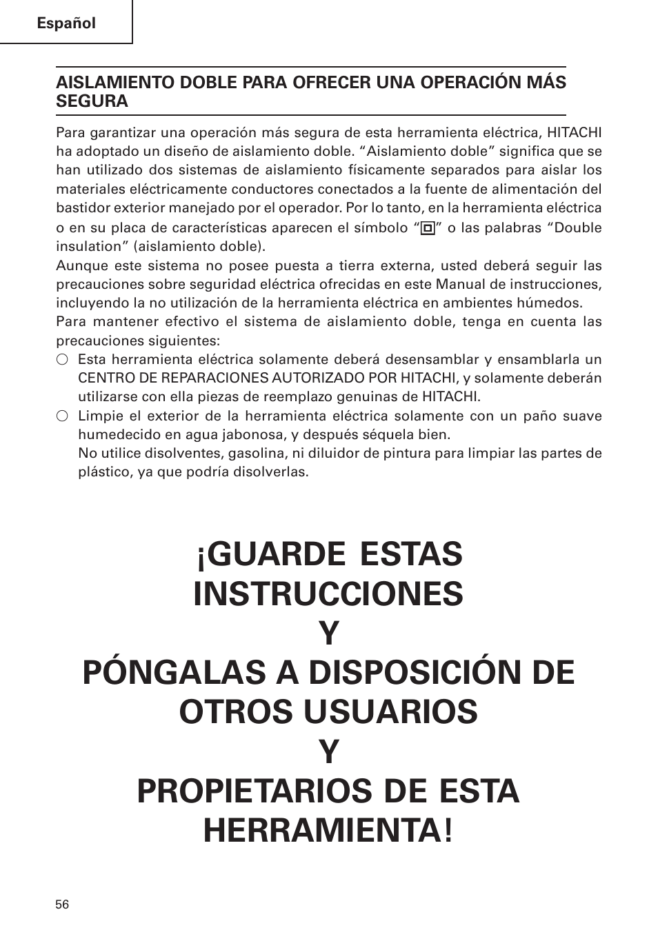 Hitachi DH 24 PF User Manual | Page 56 / 76