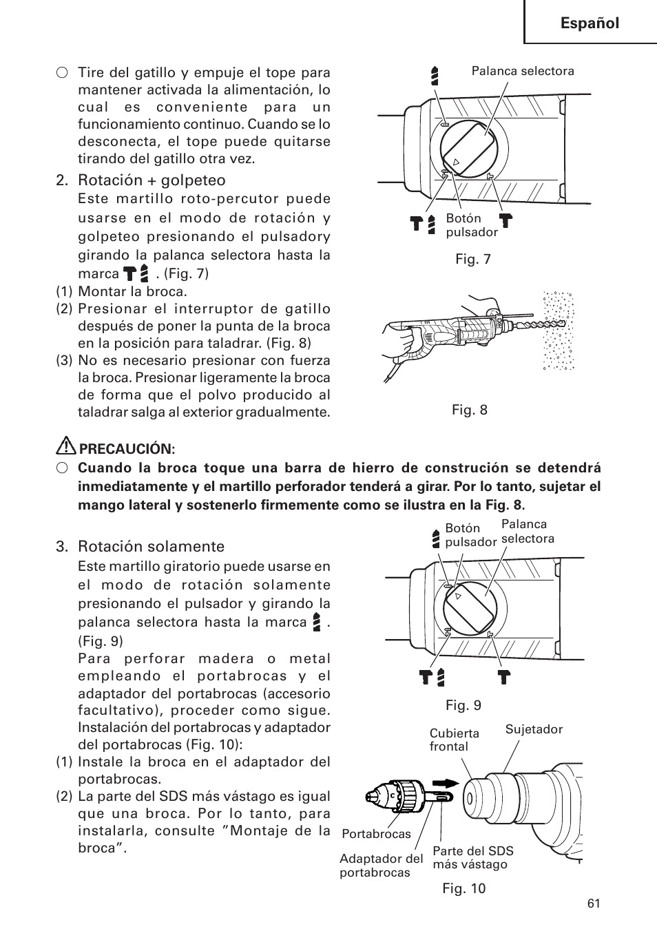 Hitachi DH 24 PF User Manual | Page 61 / 76