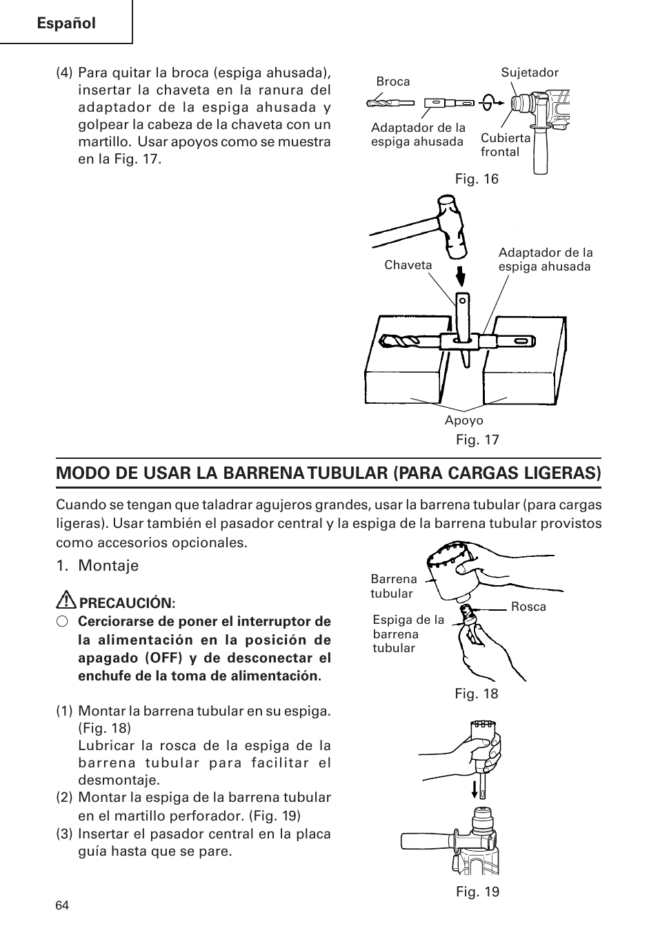 Hitachi DH 24 PF User Manual | Page 64 / 76