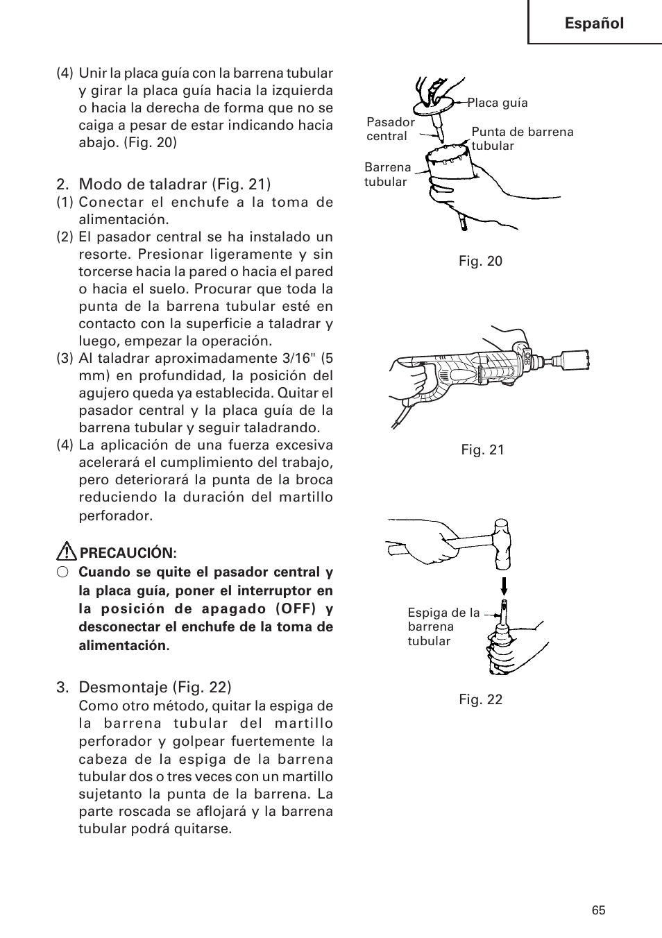 Hitachi DH 24 PF User Manual | Page 65 / 76