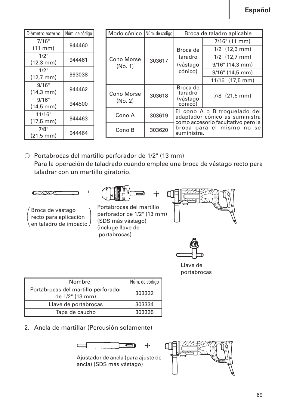Hitachi DH 24 PF User Manual | Page 69 / 76