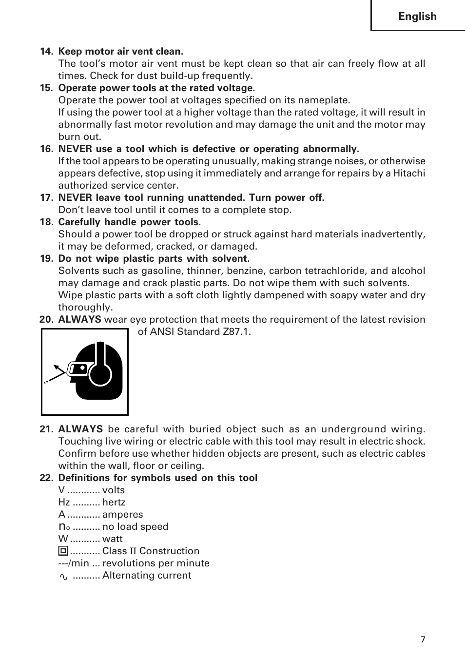 Hitachi DH 24 PF User Manual | Page 7 / 76