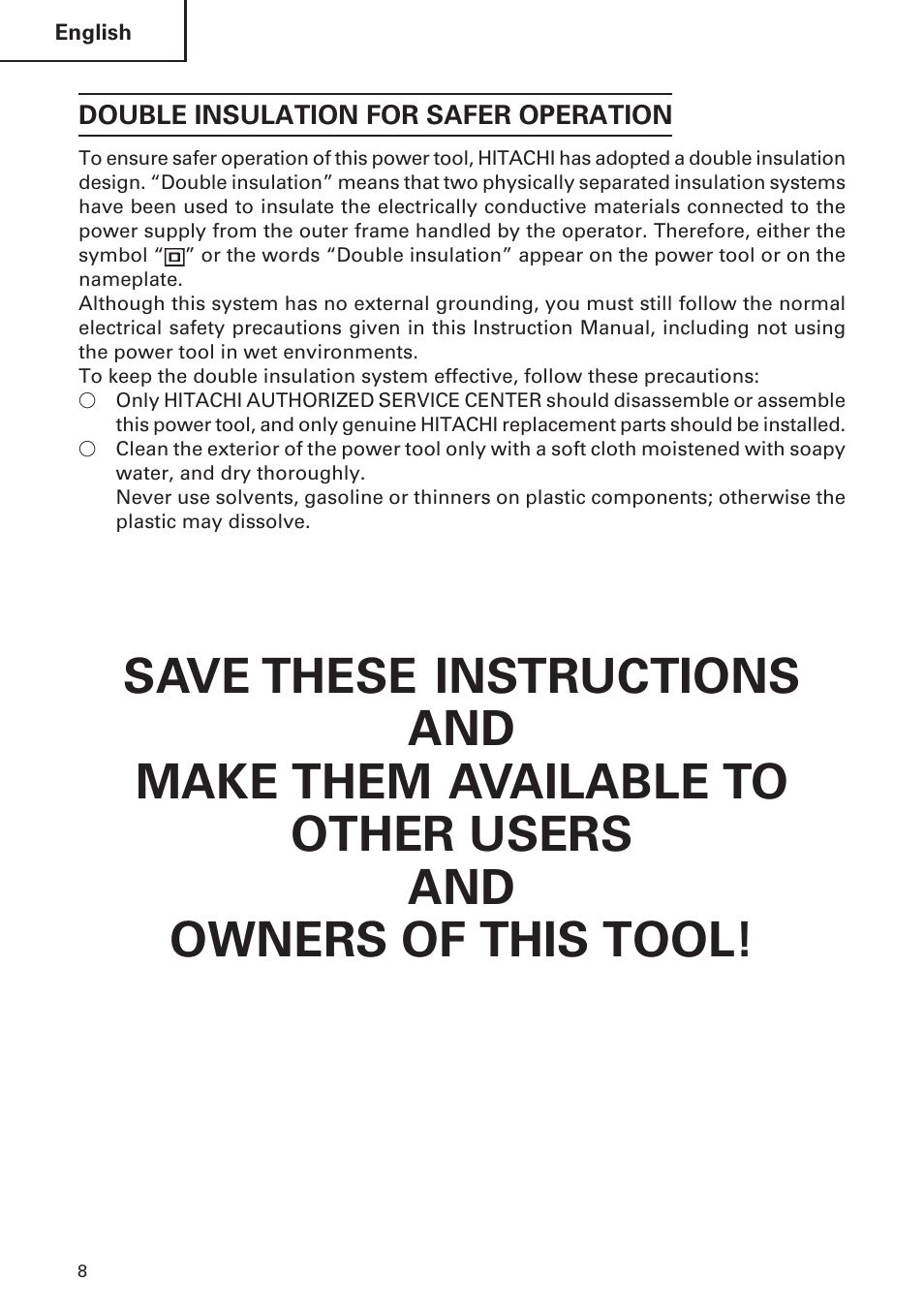 Hitachi DH 24 PF User Manual | Page 8 / 76