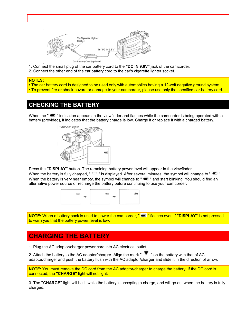 Checking the battery, Charging the battery | Hitachi VTFX6500A User Manual | Page 10 / 35