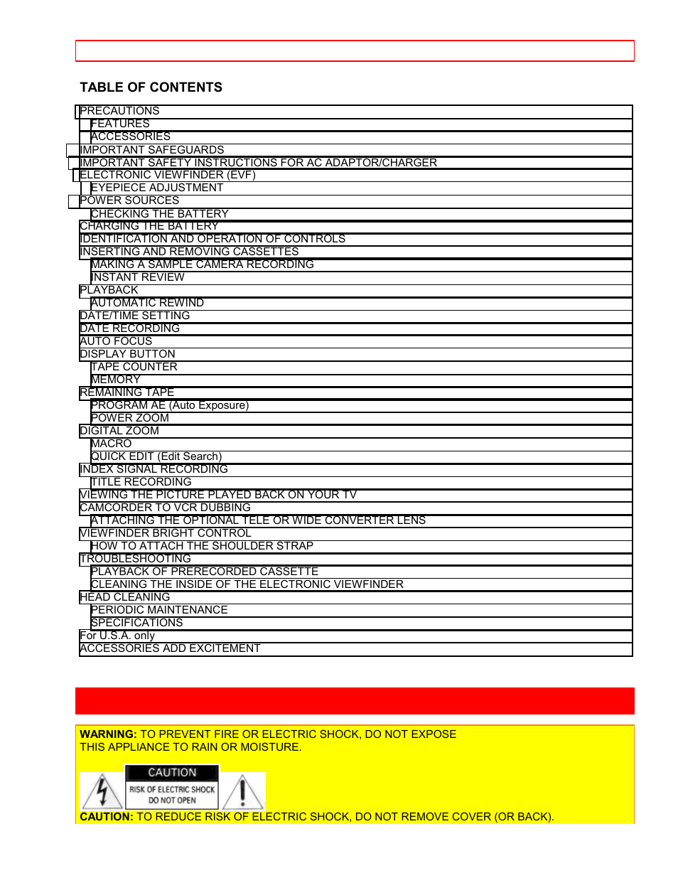 Hitachi VTFX6500A User Manual | Page 2 / 35