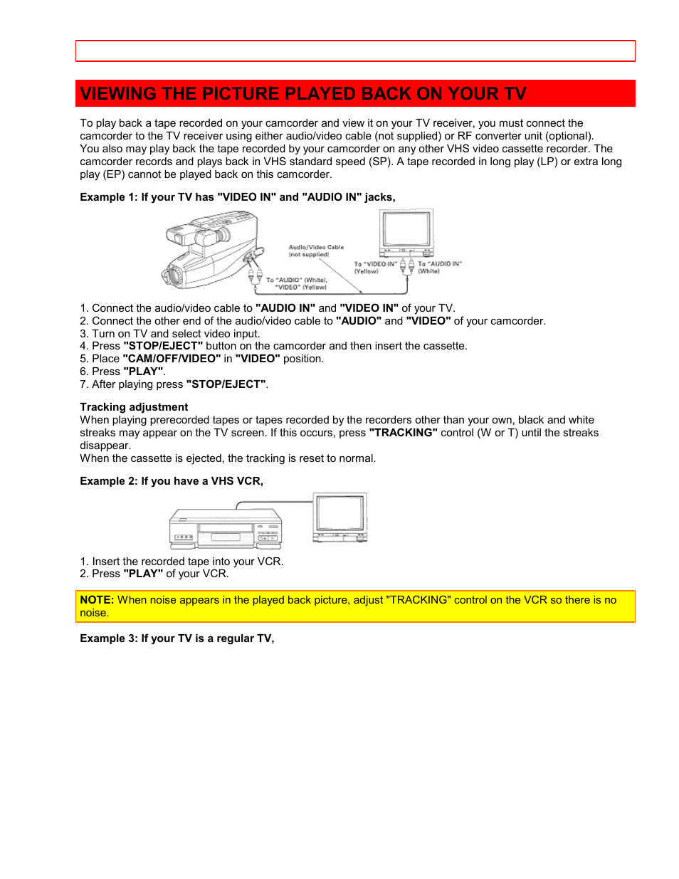 Viewing the picture played back on your tv | Hitachi VTFX6500A User Manual | Page 29 / 35