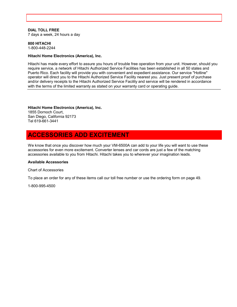 Accessories add excitement | Hitachi VTFX6500A User Manual | Page 35 / 35